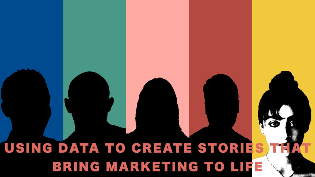 silhouettes appear in front of solid color blocks with site tag written underneath