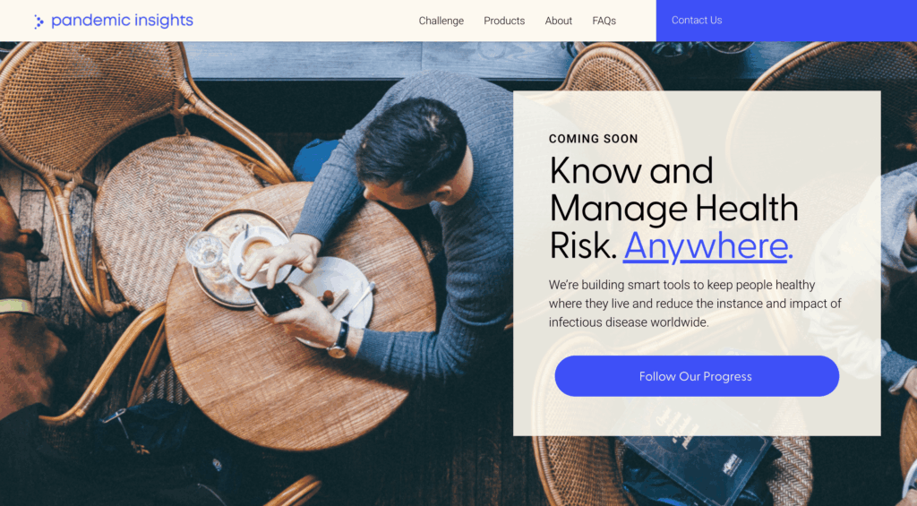 Desktop hero section layout on a custom Elementor WordPress site